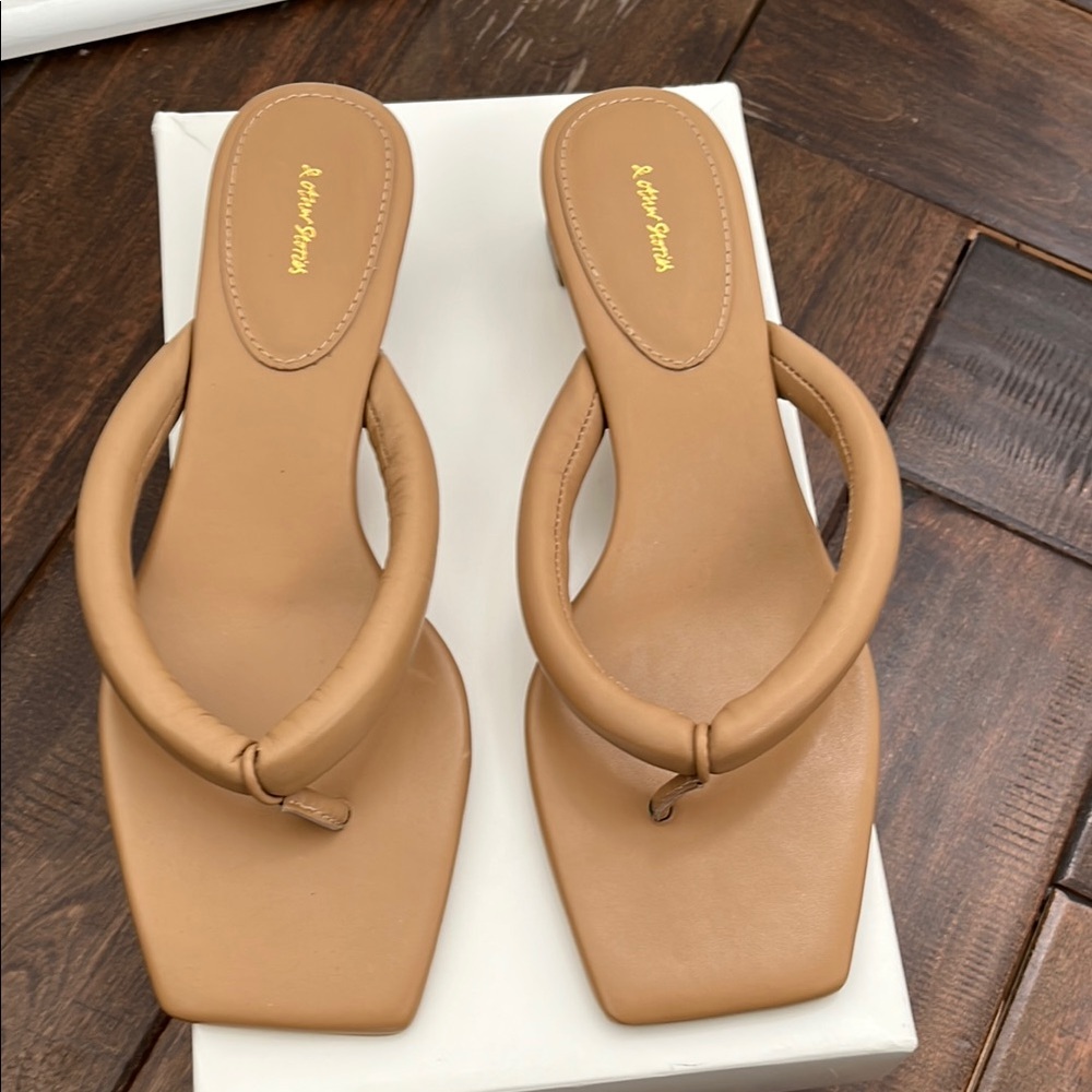 &Other Stories Padded Leather Tan Sandals, Size 40